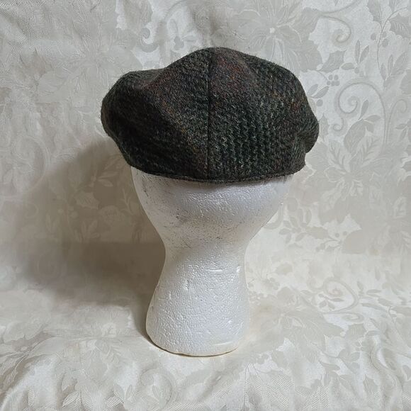 Kent Vintage Green Tweed Newsboy Cap Made in Italy - Picture 4 of 6